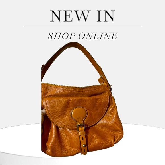 - Ralph Lauren Brown Leather Shoulder Bag with Gold Clasp - Picture 2 of 6